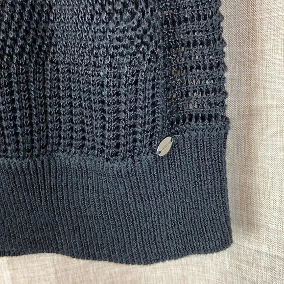 NWT Guess Black Open Knit Dolman Sleeve Top Size XS - Picture 6 of 9